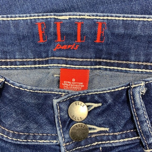 ELLE 8 Cropped Jeans Dark Stretch 31"X 26.5" - Picture 3 of 3